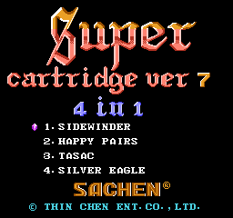 Super Cartridge Ver 7 - 4 in 1 (Asia) (Ja) (Unl) box art